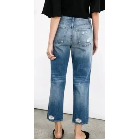 J Brand Jeans Ivy Womens 26 High Rise Bleach Wrecked Faded Cropped Button Fly - Picture 4 of 15